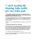 7 cách quảng bá thương hiệu miễn phí mà hiệu quả