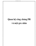 Quan hệ công chúng PR và một góc nhìn