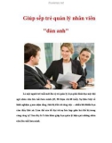 Giúp sếp trẻ quản lý nhân viên 'đàn anh'