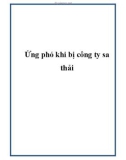 Ứng phó khi bị công ty sa thải