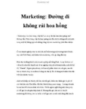 Marketing: Đường đi không rải hoa hồng