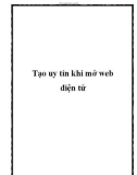 Tạo uy tín khi mở web điện tử