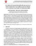 Các nhân tố ảnh hưởng đến kết quả quản lý chất lượng đào tạo nghề lái xe ô tô trong các cơ sở đào tạo ở khu vực Bình Trị Thiên