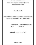 Tóm tắt Luận án Tiến sĩ Khoa học giáo dục: Thiết kế bài tập phân bậc theo thang Bloom trong dạy học phân hóa ở tiểu học