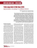 Triển vọng kinh tế Việt Nam 2019: Kịch bản và hàm ý chính sách