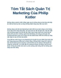 Tóm Tắt Sách Quản Trị Marketing Của Philip Kotler