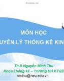 Bài giảng Nguyên lý thống kê kinh tế: Chương 7 (Chỉ số) - ThS. Nguyễn Minh Thu