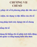 Bài giảng Thống kê học - Chương 7: Chỉ số