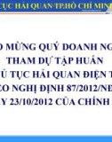 Bài giảng Thủ tục hải quan điện tử theo Nghị định 87/2012/NĐ-CP ngày 23/10/2012 của Chính phủ