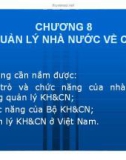 Bài giảng Quản lý công nghệ: Chương 8