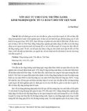 Vốn đầu tư cho tăng trưởng xanh: Kinh nghiệm quốc tế và hàm ý đối với Việt Nam