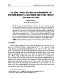 Tác động của cơ chế, chính sách đối với kiềm chế lạm phát, ổn định và tăng trưởng kinh tế của Việt Nam giai đoạn 2011-2015