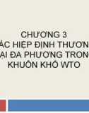 Bài giảng Luật thương mại quốc tế - Chương 3: Các hiệp định thương mại đa phương trong khuôn khổ WTO (Trường ĐH Thương Mại)