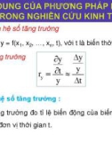 Bài giảng Mô hình toán kinh tế - Chương 2: Nội dung của phương pháp mô hình trong nghiên cứu kinh tế