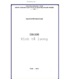 Giáo trình Kinh tế lượng (Giáo trình đào tạo từ xa): Phần 1