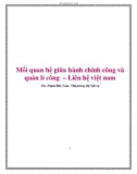 Mối quan hệ giữa hành chính công và quản lí công - Liên hệ Việt Nam (TS. Phạm Đức Toàn)