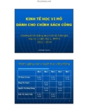 Bài giảng Kinh tế học vi mô dành cho chính sách công (2012-2014) - Vũ Thành Tự Anh