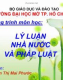 Bài giảng Lý luận nhà nước và pháp luật - Trần Thị Mai Phước