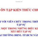 Bài giảng Ôn tập kiến thức chung đối với viên chức trong thời gian tập sự