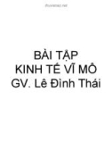 Bài tập Kinh tế vĩ mô - Lê Đình Thái