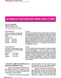 Sự tham gia của người dân trong quản lý công