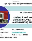 Bài giảng môn Quản lý Nhà nước về Bưu chính, Viễn thông và Công nghệ thông tin: Chương 2 - TS. Lê Minh Toàn