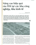 Nâng cao hiệu quả của FDI tại các khu công nghiệp, khu kinh tế