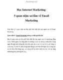 Học Internet Marketing: 5 quan niệm sai lầm về Email Marketing