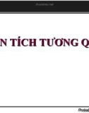 Bài giảng Phân tích số liệu - Bài 6: Phân tích tương quan