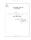 Bài giảng Các phương pháp nghiên cứu định lượng trong kinh tế: Phần 1 - TS. Chu Thị Thu Thuỷ