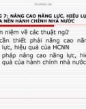 Bài giảng Lý luận hành chính nhà nước: Chương 7