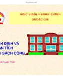 TỔ CHỨC PHÂN TÍCH CHÍNH SÁCH