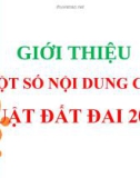 Bài giảng Giới thiệu một số nội dung của Luật Đất đai 2013