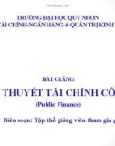 Bài giảng Lý thuyết tài chính công