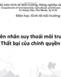 Bài giảng Kinh tế môi trường: Chương 7 - ĐH Kinh tế