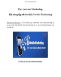 Học Internet Marketing: Kỹ năng lập chiến dịch Mobile Marketing