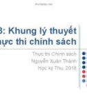 Bài giảng Thực thi chính sách: Bài 3 - Nguyễn Xuân Thành