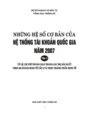 Hệ thống tài khoản quốc gia năm 2007 và những hệ số cơ bản (Tập 1)