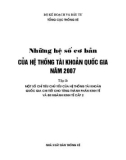 Hệ thống tài khoản quốc gia năm 2007 và những hệ số cơ bản (Tập 2)