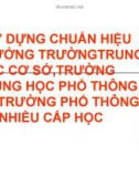 Xây dựng chuẩn hiệu trưởng trườngtrung học cơ sở,trường trung học phổ thông và trường phổ thông có nhiều cấp học