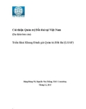 Dự thảo báo cáo Cải thiện quản trị đất đai tại Việt Nam