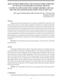 Vai trò của FDI ngành công nghiệp chế biến, chế tạo đối với tăng trưởng kinh tế bền vững ở Việt Nam