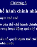 Bài giảng Quản lý Nhà nước nhập môn Hành chính công: Chương 3 - ThS. Trương Quang Vinh