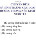 Chuyên đề 3: Sự hình thành các loại thị trường trong nền kinh tế ở nước ta