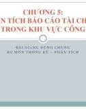 Bài giảng Kinh tế học khu vực công - Chương 5: Phân tích báo cáo tài chính trong khu vực công