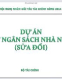 Bài giảng Dự án Luật Ngân sách Nhà nước (sửa đổi)