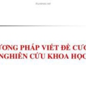 Phương pháp viết nghiên cứu đề cương nghiên cứu khoa học