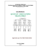 GIÁO TRÌNH QUẢN LÝ CHẤT LƯỢNG TRANG PHỤC - CHƯƠNG I KHÁI QUÁT VỀ QUẢN LÝ CHẤT LƯỢNG