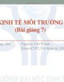 Kinh tế môi trường - Bài giảng 7