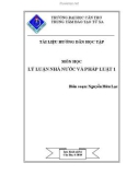 Lý luận nhà nước và pháp luật 1 - Nguyễn Hữu Lạc